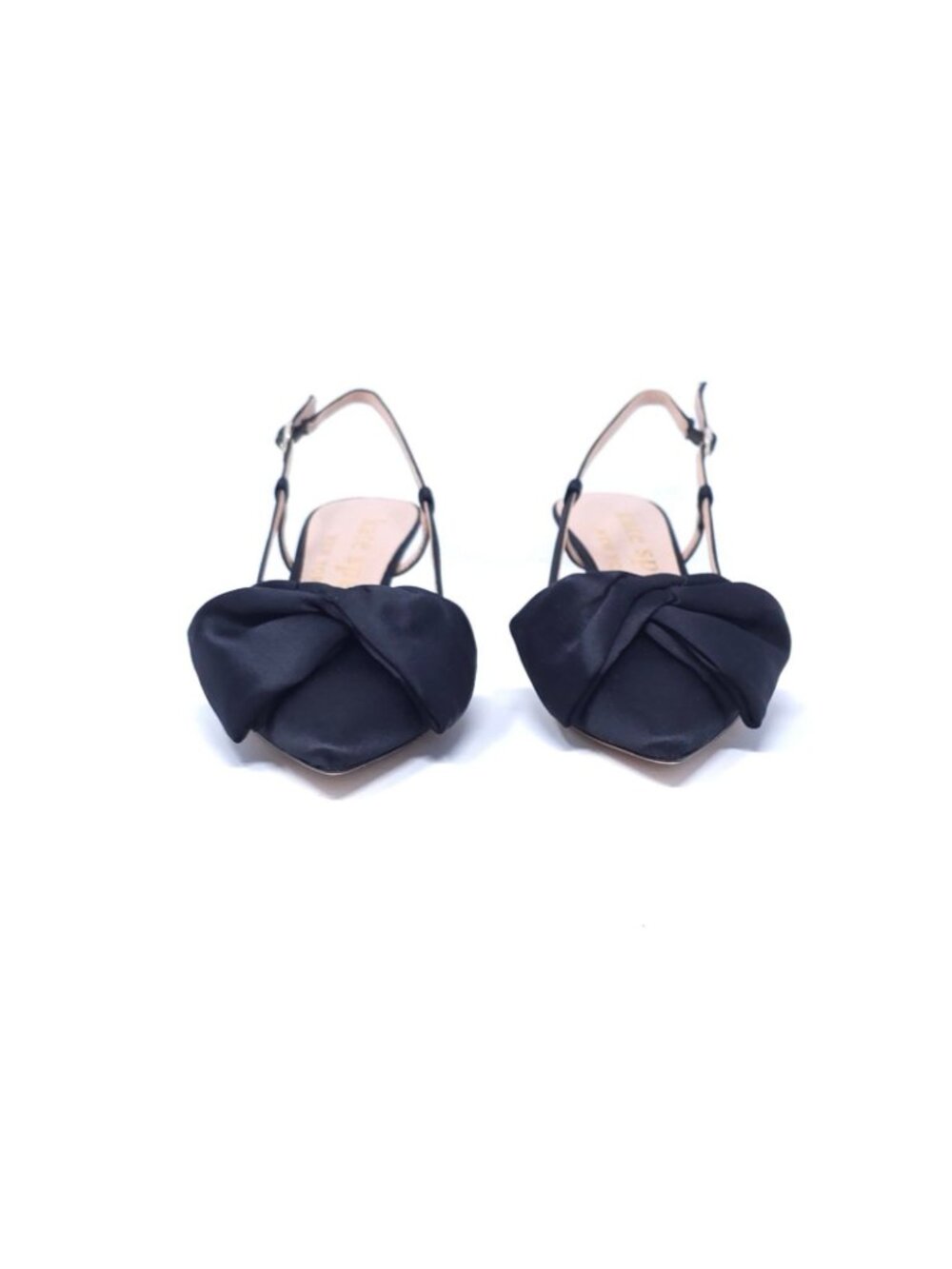 Kate Spade Marseille Satin Bow Slingback Dress Pumps Size 6B Black - Picture 3 of 11